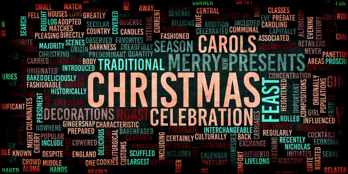Christmas Greeting Card as a Background Concept Art