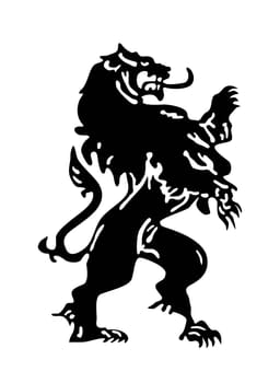 lion for plasma cutter. design of forged products. metal sketch. modern blacksmithing