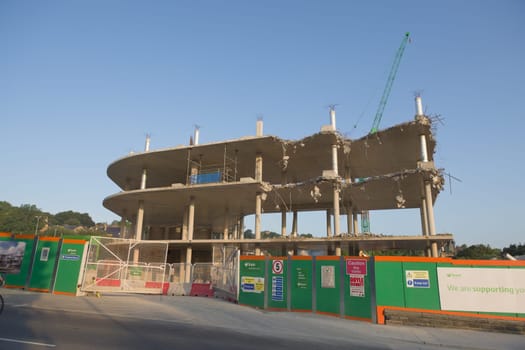SHEFFIELD, UNITED KINGDOM, 17th September, 2020: Whitham road looking north west towards site entrance of demolition of university social sciences hub