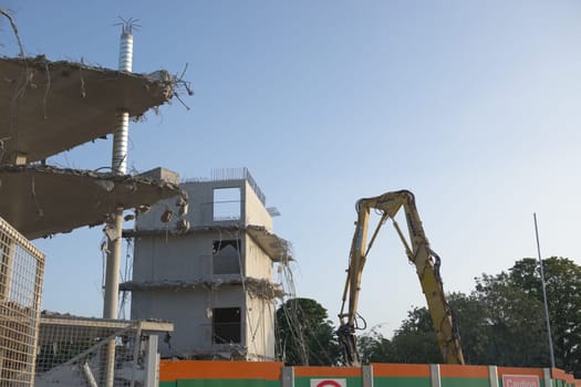SHEFFIELD, UNITED KINGDOM, 17th September, 2020: Rubble and wreckage off whitham road, as the social sciences building is torn down due to subsidence