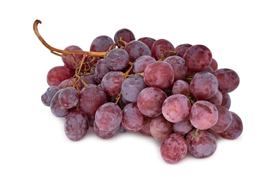 Grape Red, close up of fruits on white background