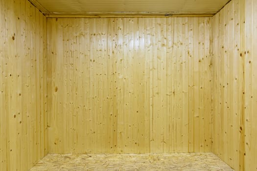 The walls in a frame wooden house are finished with clapboard