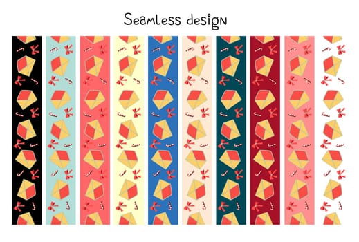 Festive border, template set. A large collection of congratulatory borders, ornaments, brushes. Abstract geometric dividers, sseasonal symbols design elements.