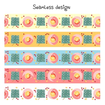 Festive border, template set. A large collection of congratulatory borders, ornaments, brushes. Abstract geometric dividers, sseasonal symbols design elements.