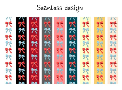 Trending colors New Year and Christmas 2021. Festive ribbon for gift wrapping. Seamless border, tape repeating.