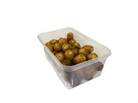 Fresh raw dates fruits isolated on white background. Selective focus