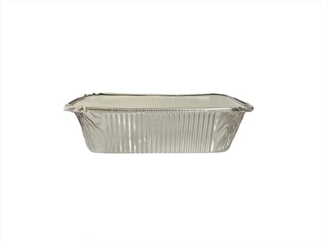 Aluminium Foil Container Set Silver isolated on white background
