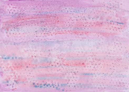 Watercolor wash with foil print, background in pink, blue and purple