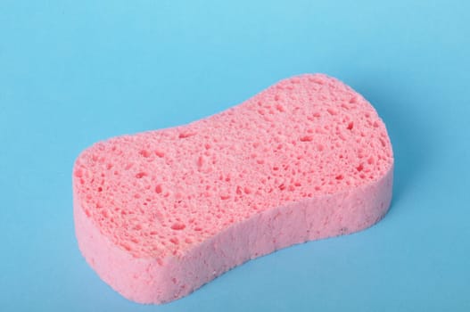 sponge on blue background