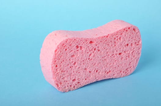 sponge on blue background