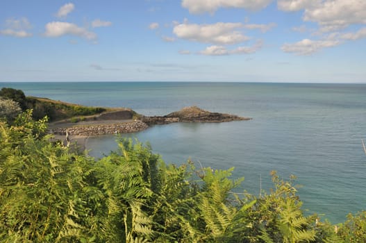 The coast seen from the GR 34 in Binic