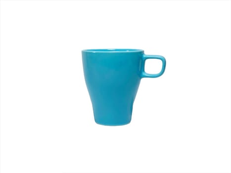 Blue Mug Isolated on White Background