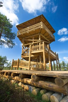 Watch tower at Viru bogs in northern Estonia