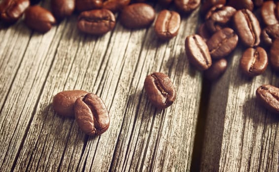 coffee on wooden background