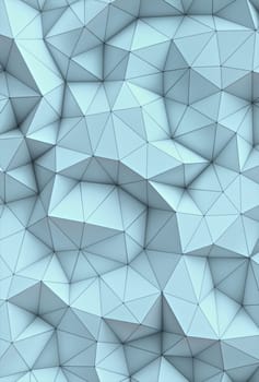 3D illustration. Abstract background image, connections in lines and geometric triangular shapes.
