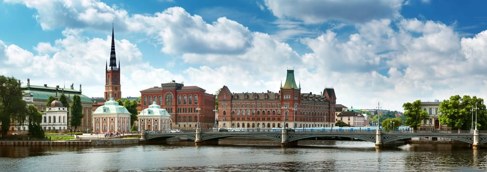View to Vasabron in beautiful summer day at Stockholm. Sweden