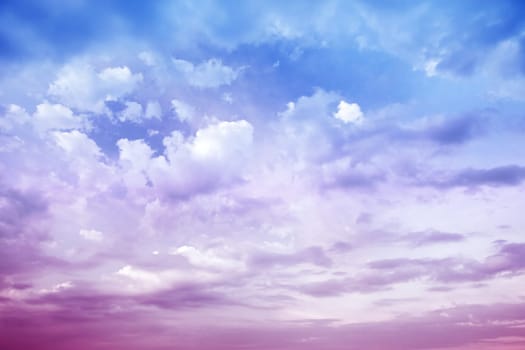 Dramatic clouds in late evening in summer
