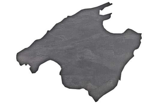 Map of Mallorca on dark slate