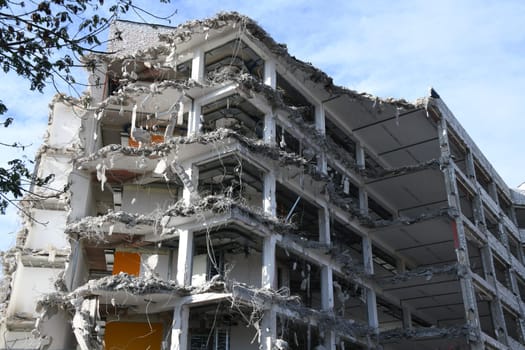An office complex before demolition.