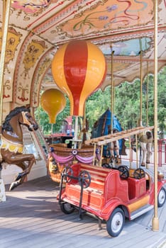 carousel very nice with a lot of colour in a park