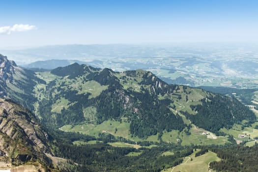 View from the mountain Pilatus at Lucerne, Switzerland