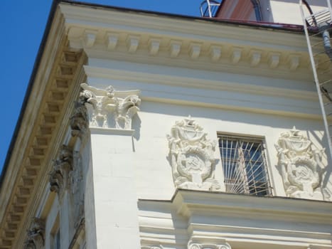 Republic of Crimea, Sevastopol - July 28, 2019: The architecture of the buildings in Sevastopol. The city is a hero of Sevastopol and its architecture.