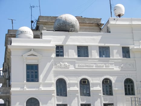 Republic of Crimea, Sevastopol - July 28, 2019: The architecture of the buildings in Sevastopol. The city is a hero of Sevastopol and its architecture.