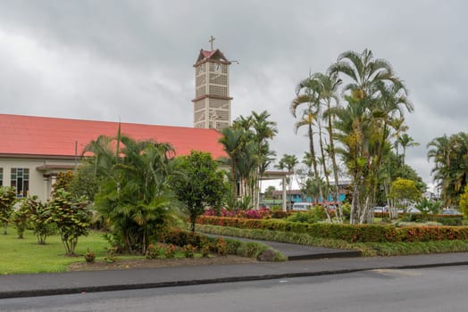 the catholic church of San Juan Bosco in La Fortuna, Costa Rica