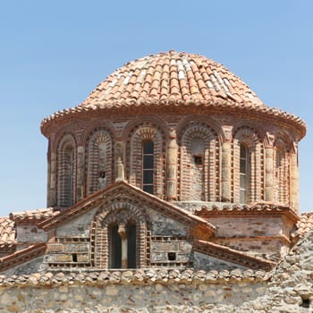 The abandoned medieval city of Mystras, Peloponnese, Greece.
