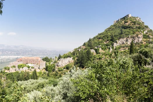 The abandoned medieval city of Mystras, Peloponnese, Greece.