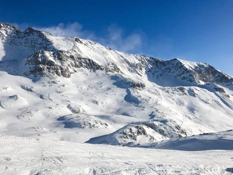 The Alpe d Huez ski domain in the French Alps