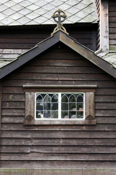 The 13th century old Roldal Stave Church (Roldal stavkyrke)