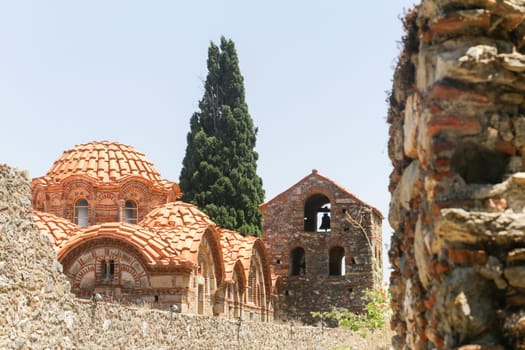The abandoned medieval city of Mystras, Peloponnese, Greece.