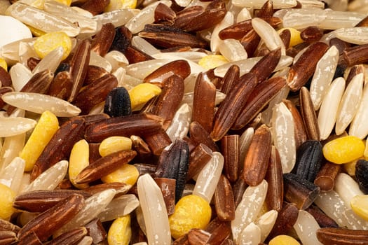 Multigrain Rice, close up and studio shot of rice