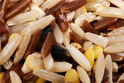 Multigrain Rice, close up and studio shot of rice