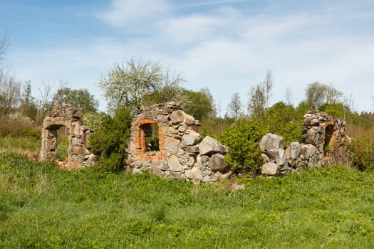 Zvarde Latvia. Abandoned village. Former Soviet army bombing polygon.