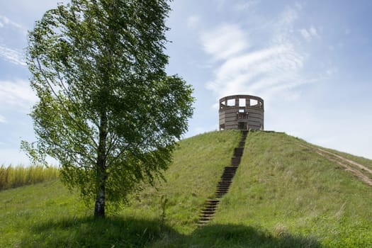 Zvarde Latvia. Abandoned village. Former Soviet army bombing polygon. Command tower.
