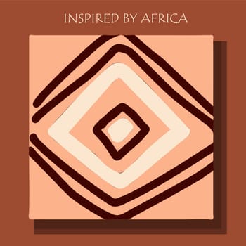 African background, flyer with tribal traditional pattern