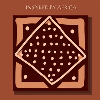 African background, flyer with tribal traditional pattern