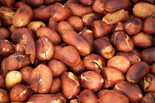 Peanut Roasted, close up and studio shot of snack