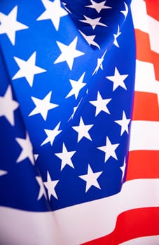 Flag of United States of America waving .