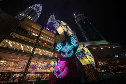 KL, Kuala Lumpur/Malaysia - Jun 12 2017: Traditional Malays kite decoration at Kuala Lumpur City Center.