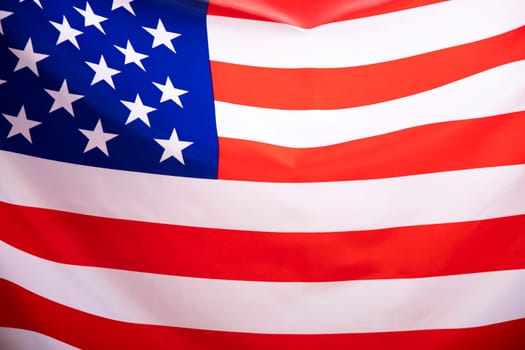 Flag of United States of America waving .