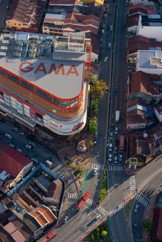 George Town, Penang/Malaysia - Jun 25 2017: Aerial view GAMA shipping complex.