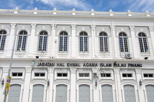 Georgetown, Penang/Malaysia - Jun 02 2018: Heritage colonial architecture.
