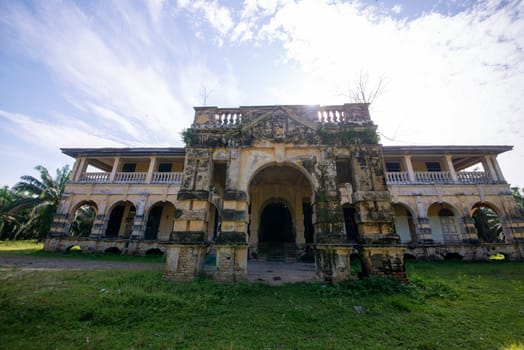Nibong Tebal, Penang/Malaysia - Jun 28 2019: 99 doors mansion in afternoon.
