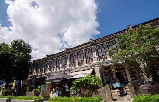 George Town, Penang/Malaysia - Nov 11 2019: Old heritage house at Georgetown.