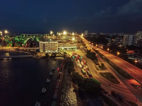 Butterworth, Penang/Malaysia - Nov 06 2019: Penang Port in dusk hour.
