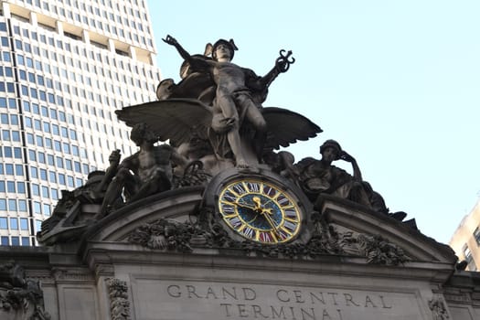 Between 1903 and 1913,the entire building was replaced by the current,multi-story Grand Central Terminal. It was built in the style of the Beaux-Arts. Ney York-Manhattan-USA.