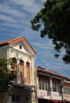 Georgetown, Penang/Malaysia - Feb 14 2020: Old house in old town.